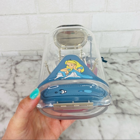 Disney X Kate Spade Alice In Wonderland Alice In A Bottle 3D Glass Crossbody Bag - Picture 5 of 16